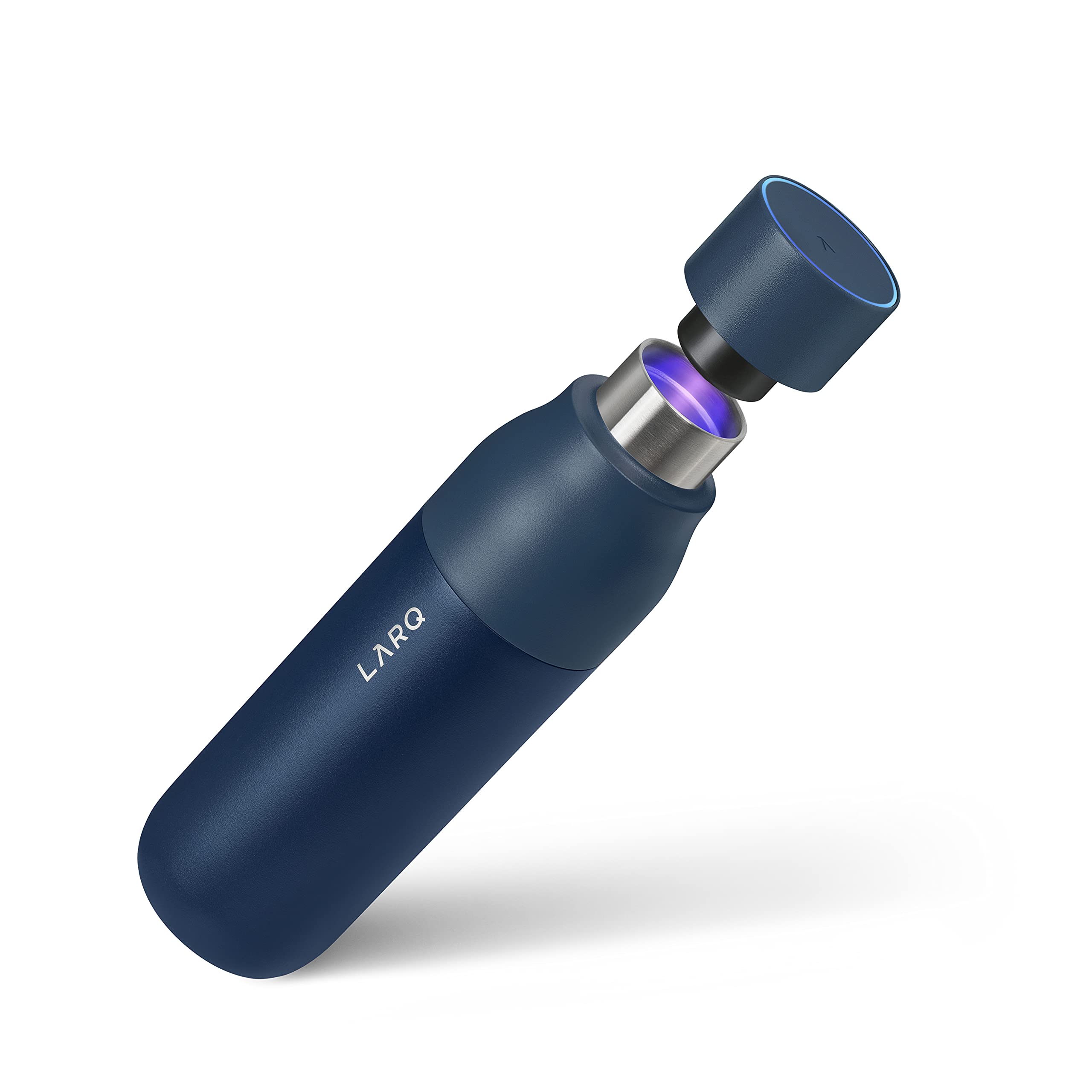 LARQ Bottle PureVis 17 oz - Self-Cleaning and Insulated Stainless Steel Water Bottle with UV Water Purifier and Award-winning Design | Reusable & Travel Friendly, 1-Year Warranty, Granite White